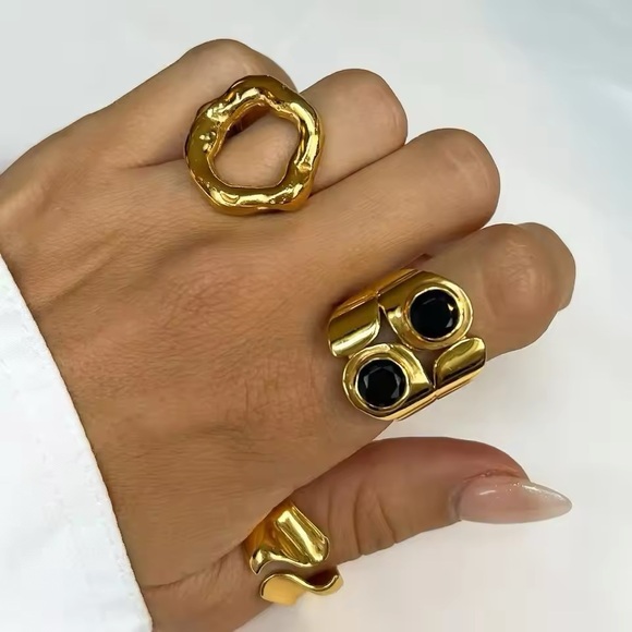 Jewelry - 18 K Gold Plated Ring Set
